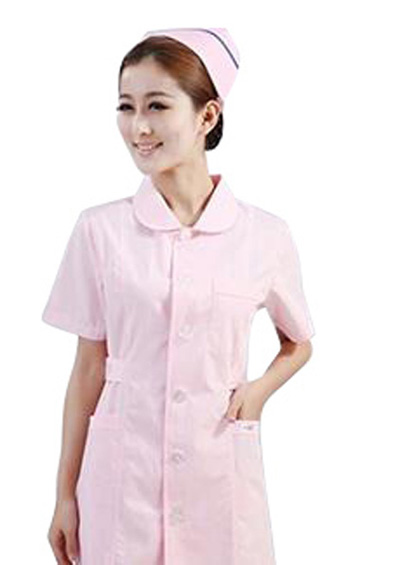 夏天粉红色护士服短袖
